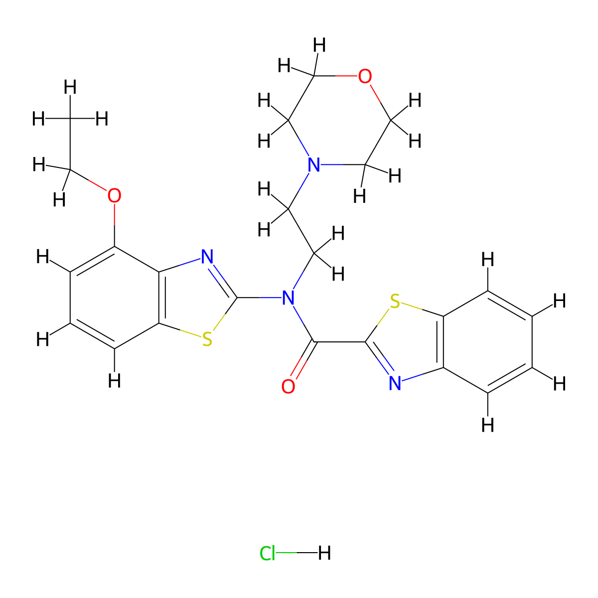 N-(4-ethoxybenzo[d]thiazol-2-yl)-N-(2-morpholinoethyl)benzo[d]thiazole-2-carboxamide hydrochloride molecular structure, CAS 1327514-79-3