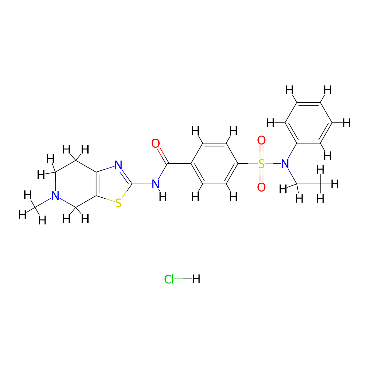 4-(N-ethyl-N-phenylsulfamoyl)-N-(5-methyl-4,5,6,7-tetrahydrothiazolo[5,4-c]pyridin-2-yl)benzamide hydrochloride molecular structure, CAS 1327517-56-5
