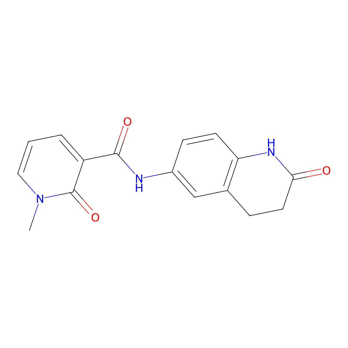 1-methyl-2-oxo-N-(2-oxo-1,2,3,4-tetrahydroquinolin-6-yl)-1,2-dihydropyridine-3-carboxamide molecular structure, CAS 1327531-03-2