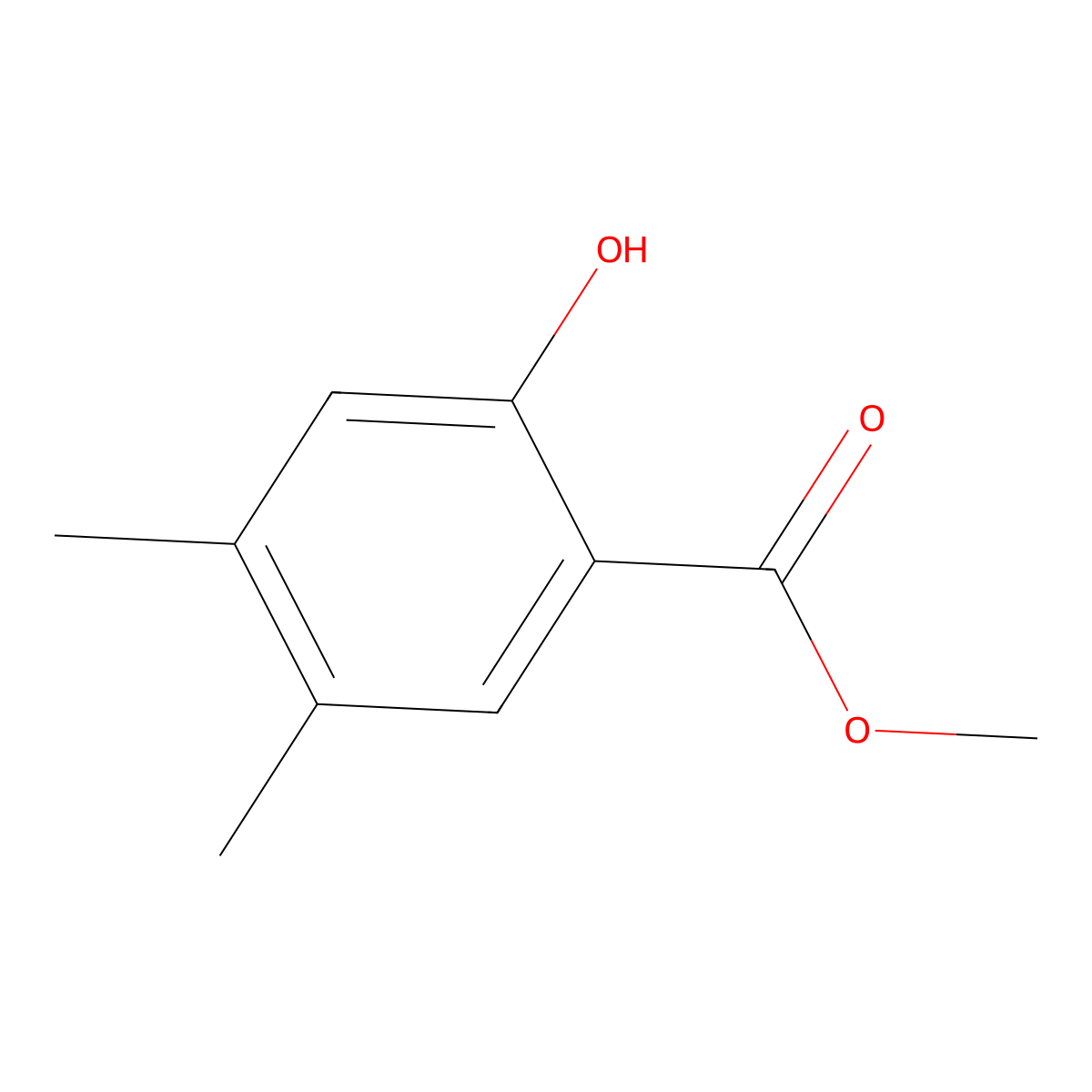 Methyl 2-hydroxy-4,5-dimethylbenzoate molecular structure, CAS 132757-93-8