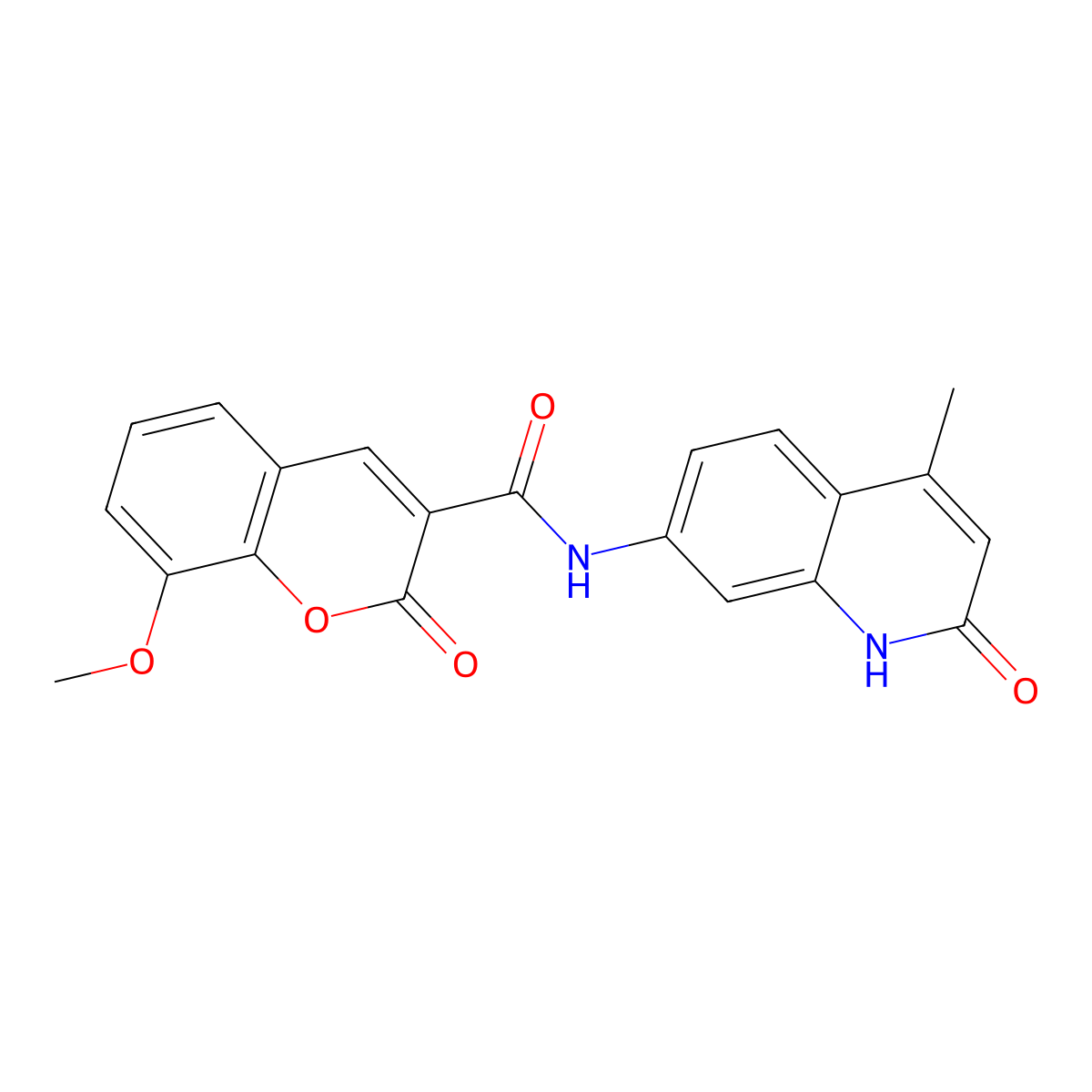 8-methoxy-N-(4-methyl-2-oxo-1,2-dihydroquinolin-7-yl)-2-oxo-2H-chromene-3-carboxamide molecular structure, CAS 1327573-66-9