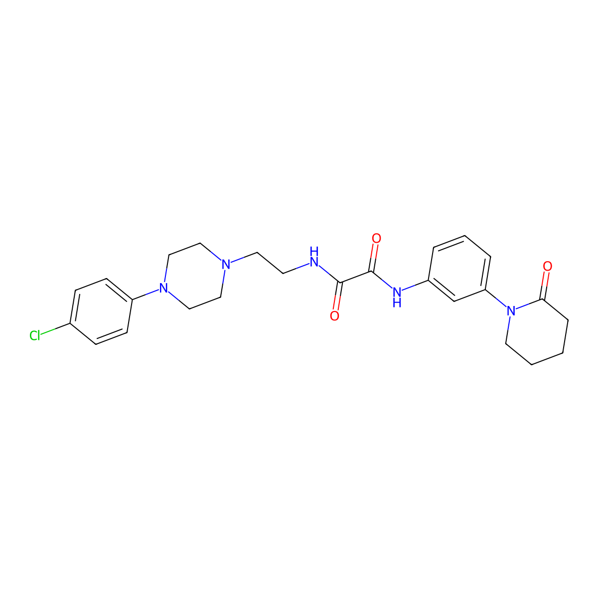 N1-(2-(4-(4-chlorophenyl)piperazin-1-yl)ethyl)-N2-(3-(2-oxopiperidin-1-yl)phenyl)oxalamide molecular structure, CAS 1327575-95-0