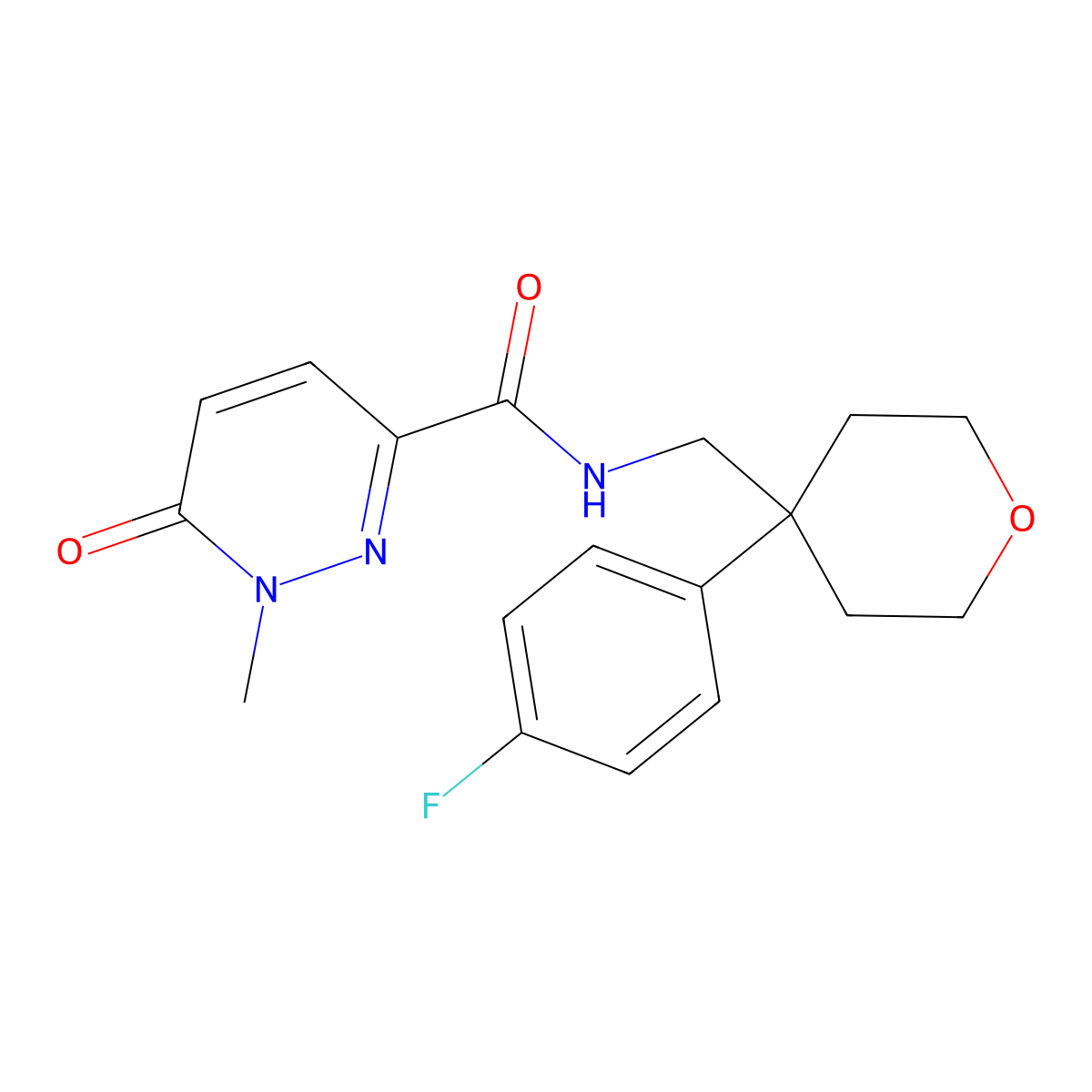 N-{[4-(4-fluorophenyl)oxan-4-yl]methyl}-1-methyl-6-oxo-1,6-dihydropyridazine-3-carboxamide molecular structure, CAS 1327576-59-9