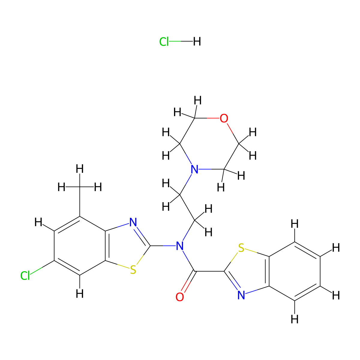 N-(6-chloro-4-methylbenzo[d]thiazol-2-yl)-N-(2-morpholinoethyl)benzo[d]thiazole-2-carboxamide hydrochloride molecular structure, CAS 1327586-35-5