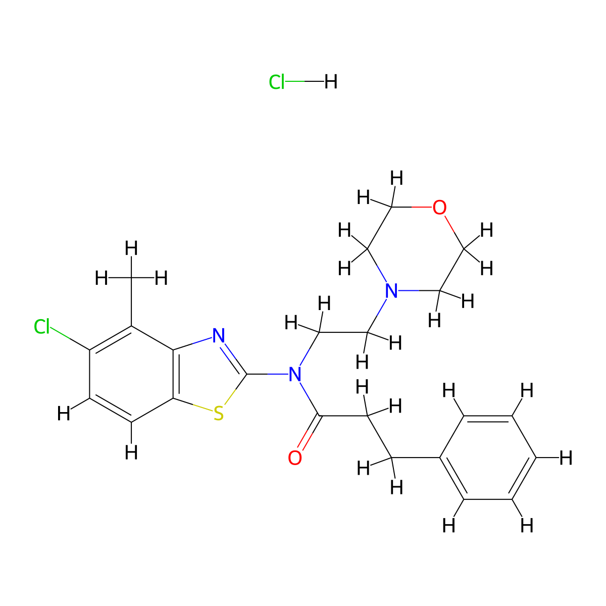 N-(5-chloro-4-methylbenzo[d]thiazol-2-yl)-N-(2-morpholinoethyl)-3-phenylpropanamide hydrochloride molecular structure, CAS 1327599-08-5