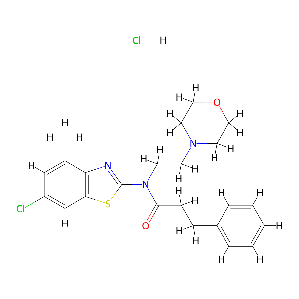 N-(6-chloro-4-methylbenzo[d]thiazol-2-yl)-N-(2-morpholinoethyl)-3-phenylpropanamide hydrochloride molecular structure, CAS 1327623-96-0