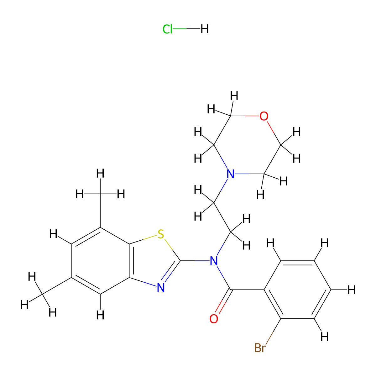 2-bromo-N-(5,7-dimethylbenzo[d]thiazol-2-yl)-N-(2-morpholinoethyl)benzamide hydrochloride molecular structure, CAS 1327638-94-7