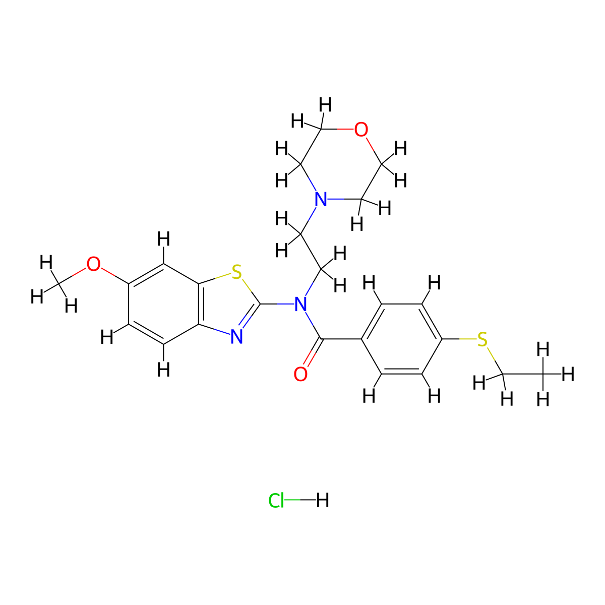 4-(ethylthio)-N-(6-methoxybenzo[d]thiazol-2-yl)-N-(2-morpholinoethyl)benzamide hydrochloride molecular structure, CAS 1327640-99-2