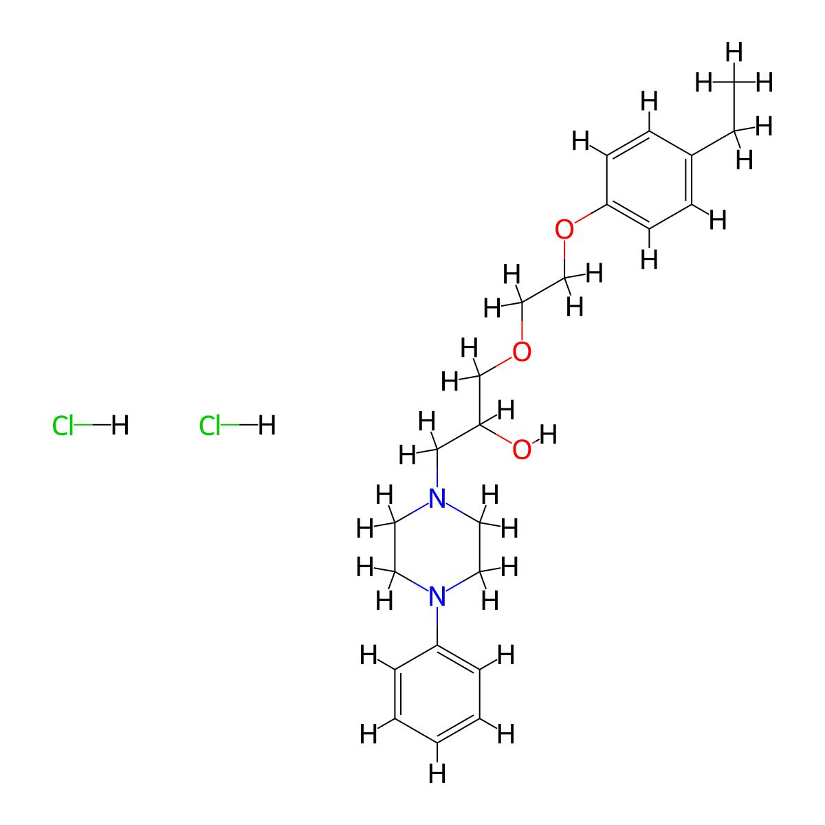 1-(2-(4-Ethylphenoxy)ethoxy)-3-(4-phenylpiperazin-1-yl)propan-2-ol dihydrochloride molecular structure, CAS 1327645-30-6