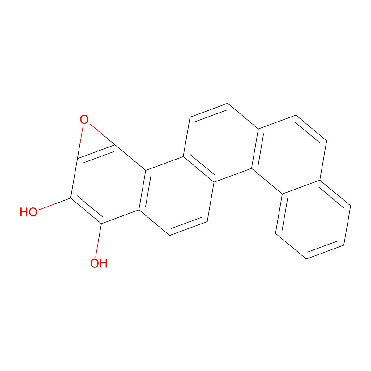 anti-Benzo(c)chrysene-9,10-diol-11,12-epoxide molecular structure, CAS 132769-75-6