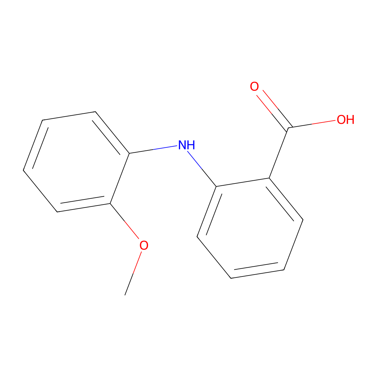 2-(2-Methoxyphenylamino)benzoic acid molecular structure, CAS 13278-32-5