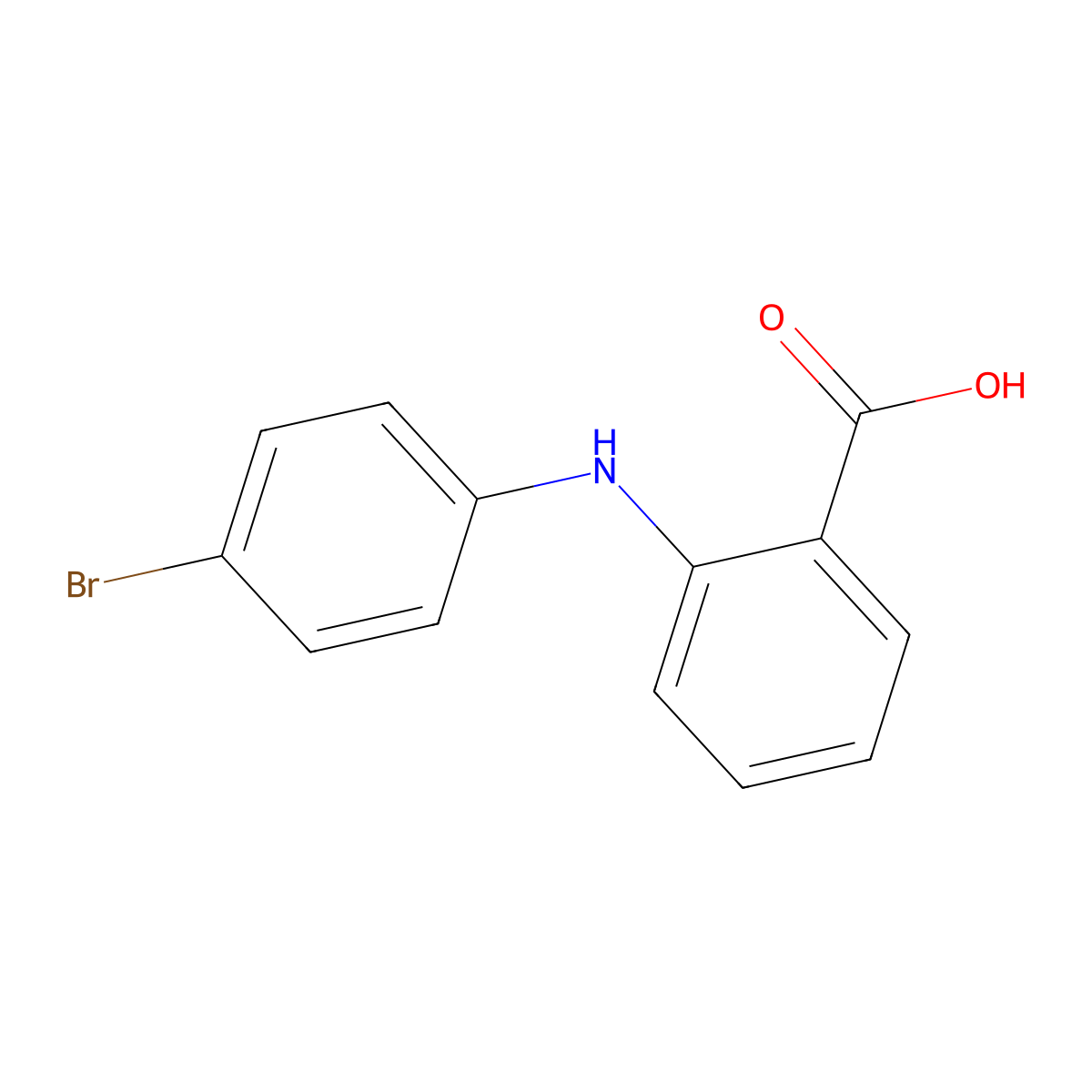 2-(4-Bromoanilino)benzoic acid molecular structure, CAS 13278-38-1