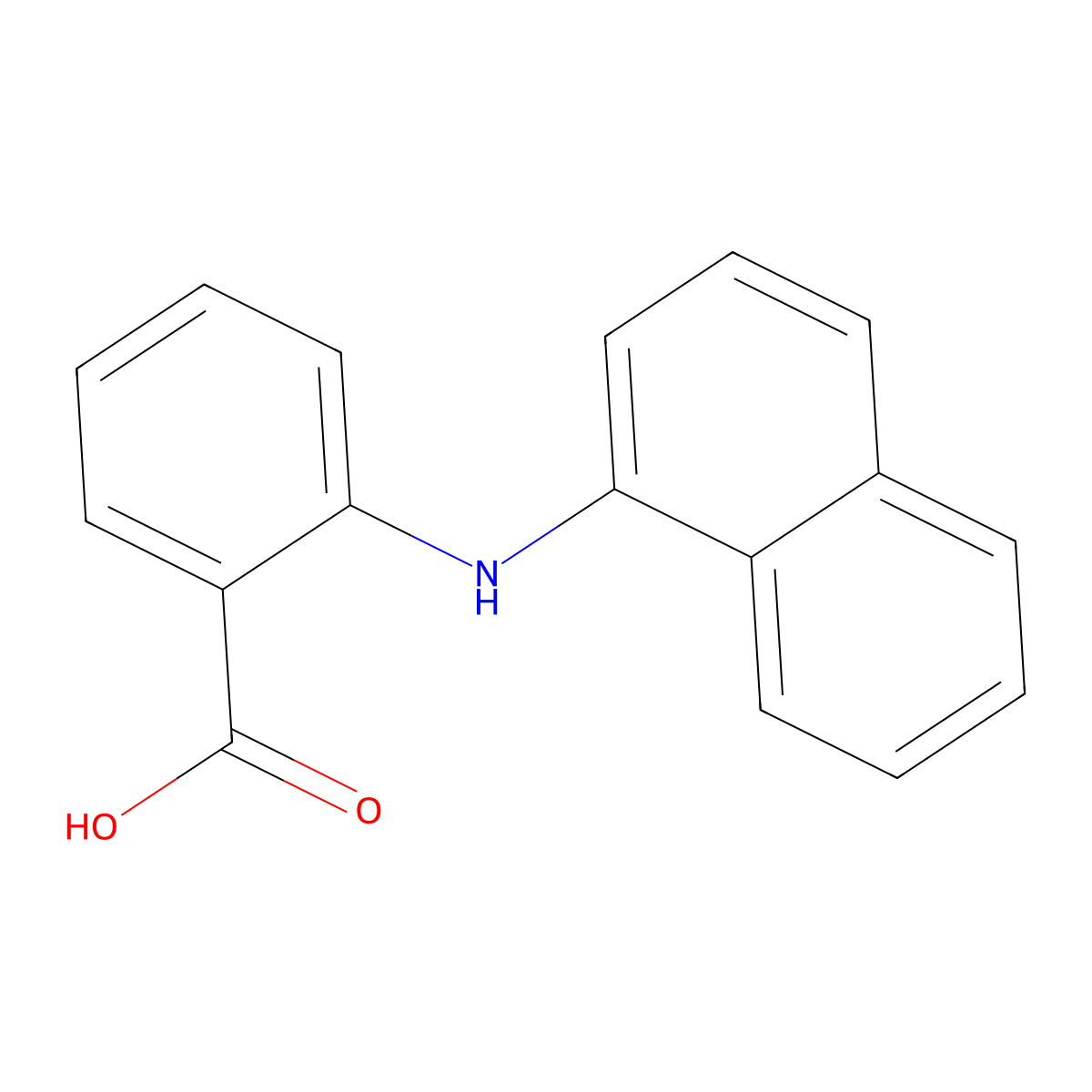 2-(Naphthalen-1-ylamino)benzoic acid molecular structure, CAS 13278-41-6
