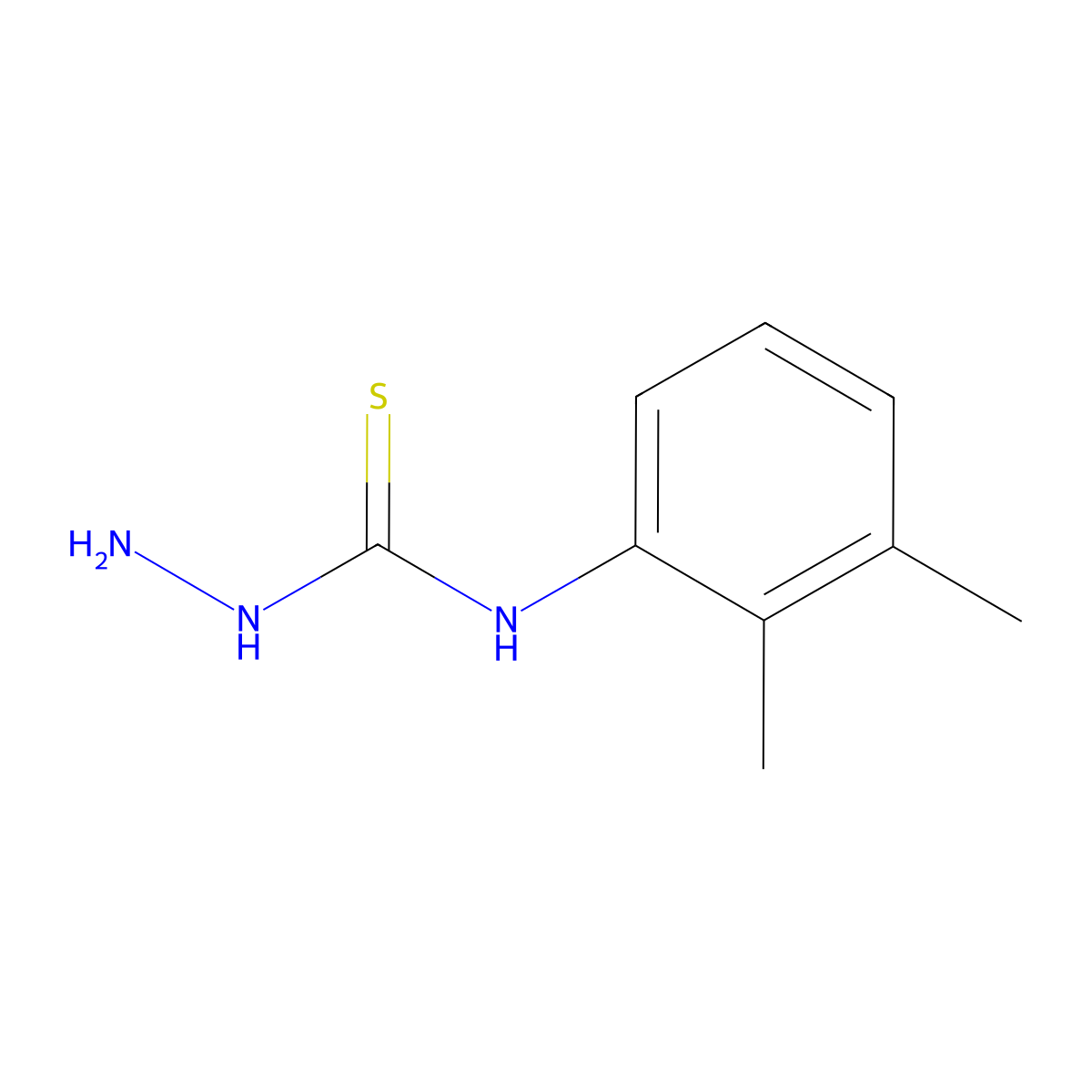 3-Amino-1-(2,3-dimethylphenyl)thiourea molecular structure, CAS 13278-47-2
