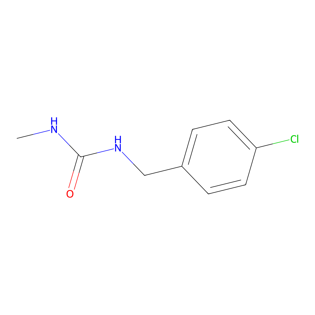 1-(4-Chlorobenzyl)-3-methylurea molecular structure, CAS 13278-62-1