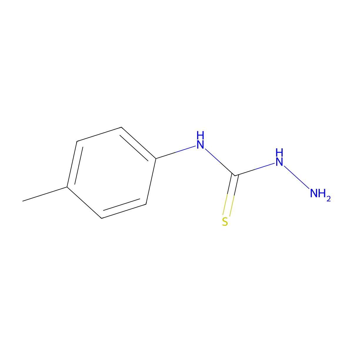 3-Amino-1-(4-methylphenyl)thiourea molecular structure, CAS 13278-67-6
