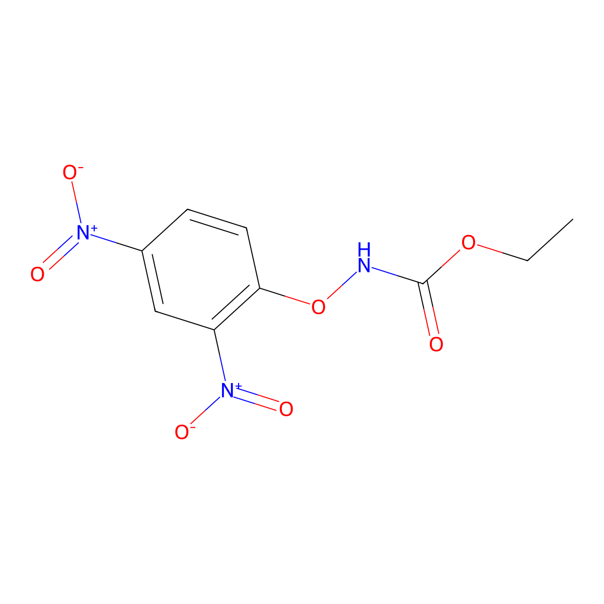 ethyl N-(2,4-dinitrophenoxy)carbamate molecular structure, CAS 13278-84-7
