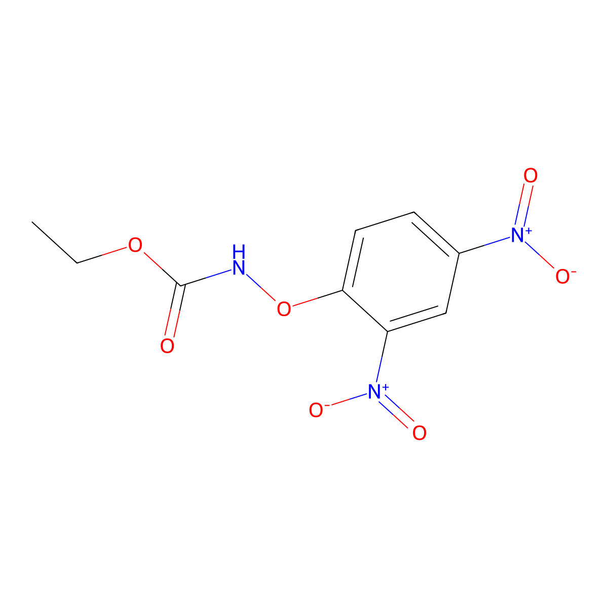 ethyl N-(2,4-dinitrophenoxy)carbamate molecular structure, CAS 13278-84-7