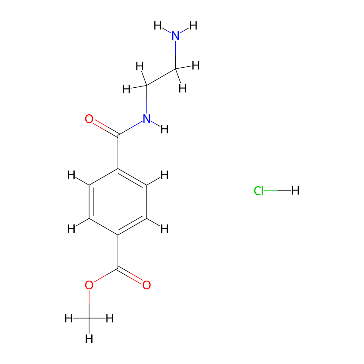 Methyl 4-[(2-aminoethyl)carbamoyl]benzoate hydrochloride molecular structure, CAS 132783-60-9