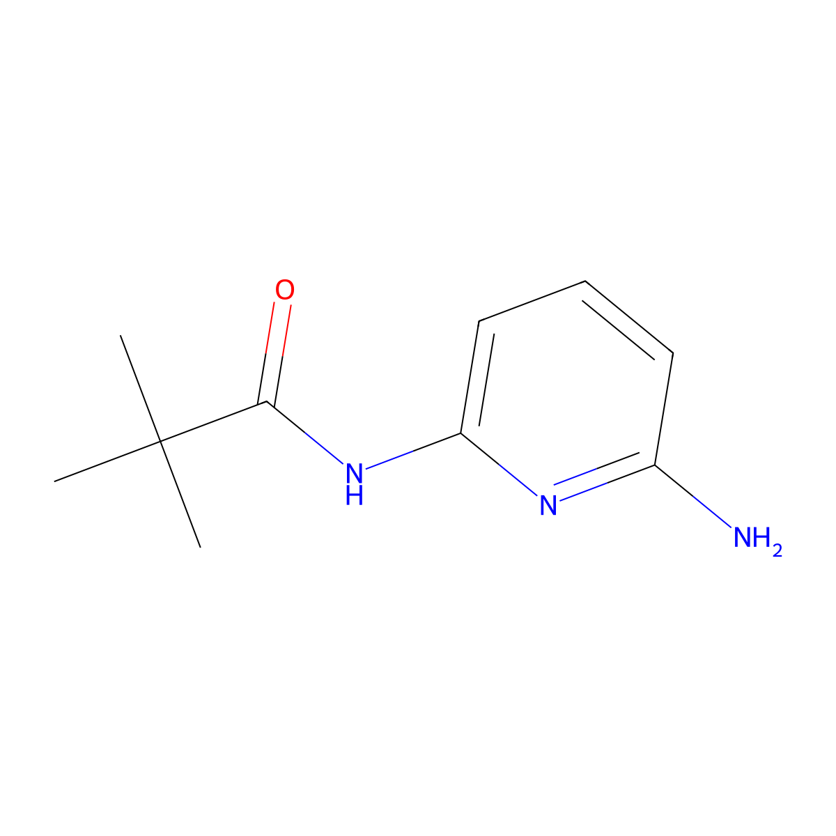 N-(6-Aminopyridin-2-yl)-2,2-dimethylpropanamide molecular structure, CAS 132784-74-8