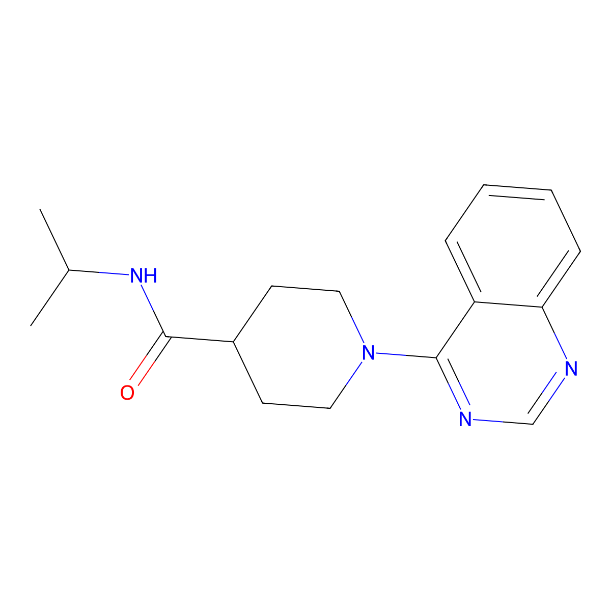 N-(propan-2-yl)-1-(quinazolin-4-yl)piperidine-4-carboxamide molecular structure, CAS 1327858-56-9