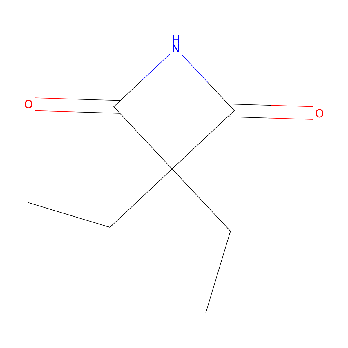 2,4-Azetidinedione, 3,3-diethyl- molecular structure, CAS 132786-35-7