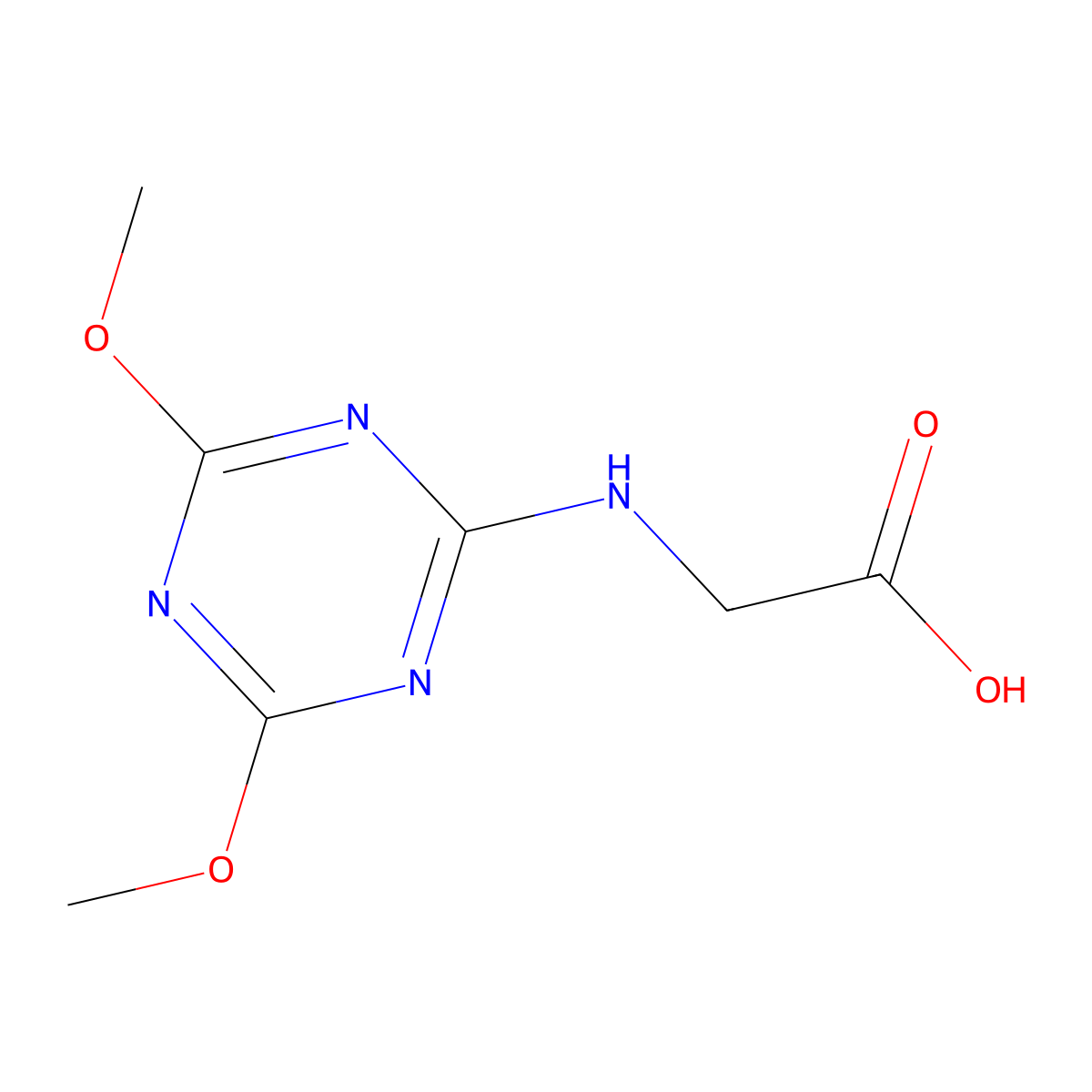 4,6-Dimethoxy-1,3,5-triazin-2-yl-glycine molecular structure, CAS 132786-90-4