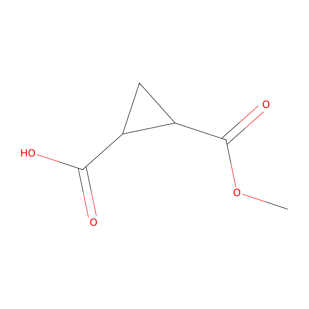1-Ethoxycarbonylcyclopropanecarboxylic acid molecular structure, CAS 13279-88-4