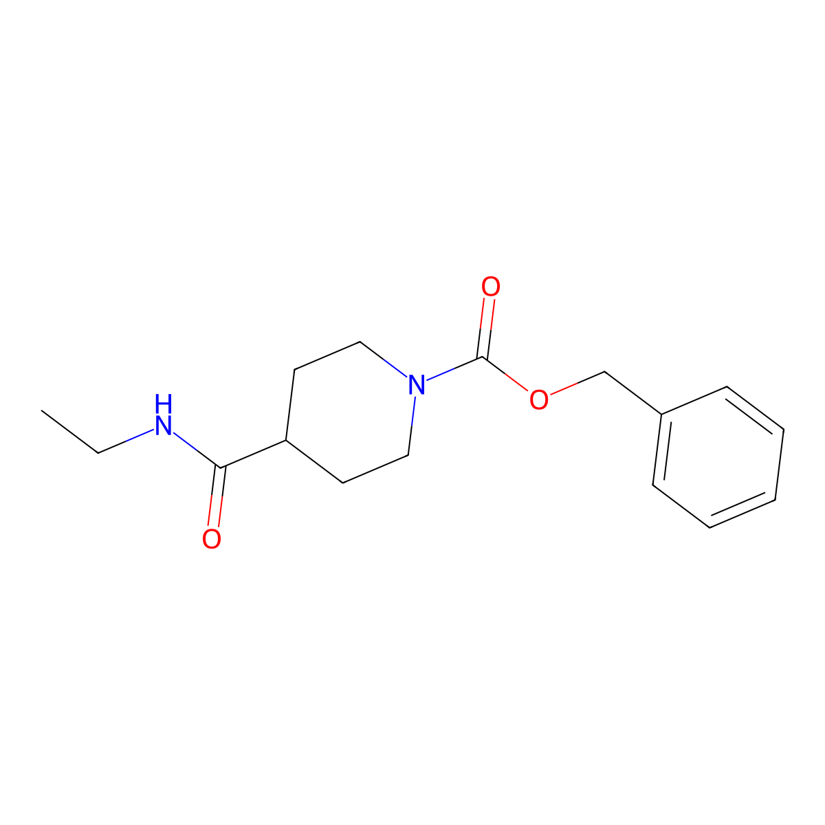 Benzyl 4-(ethylcarbamoyl)piperidine-1-carboxylate molecular structure, CAS 1327931-28-1