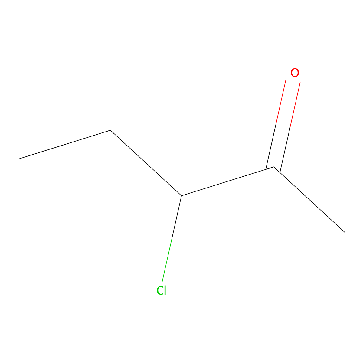 2-Pentanone, 3-chloro- molecular structure, CAS 13280-00-7