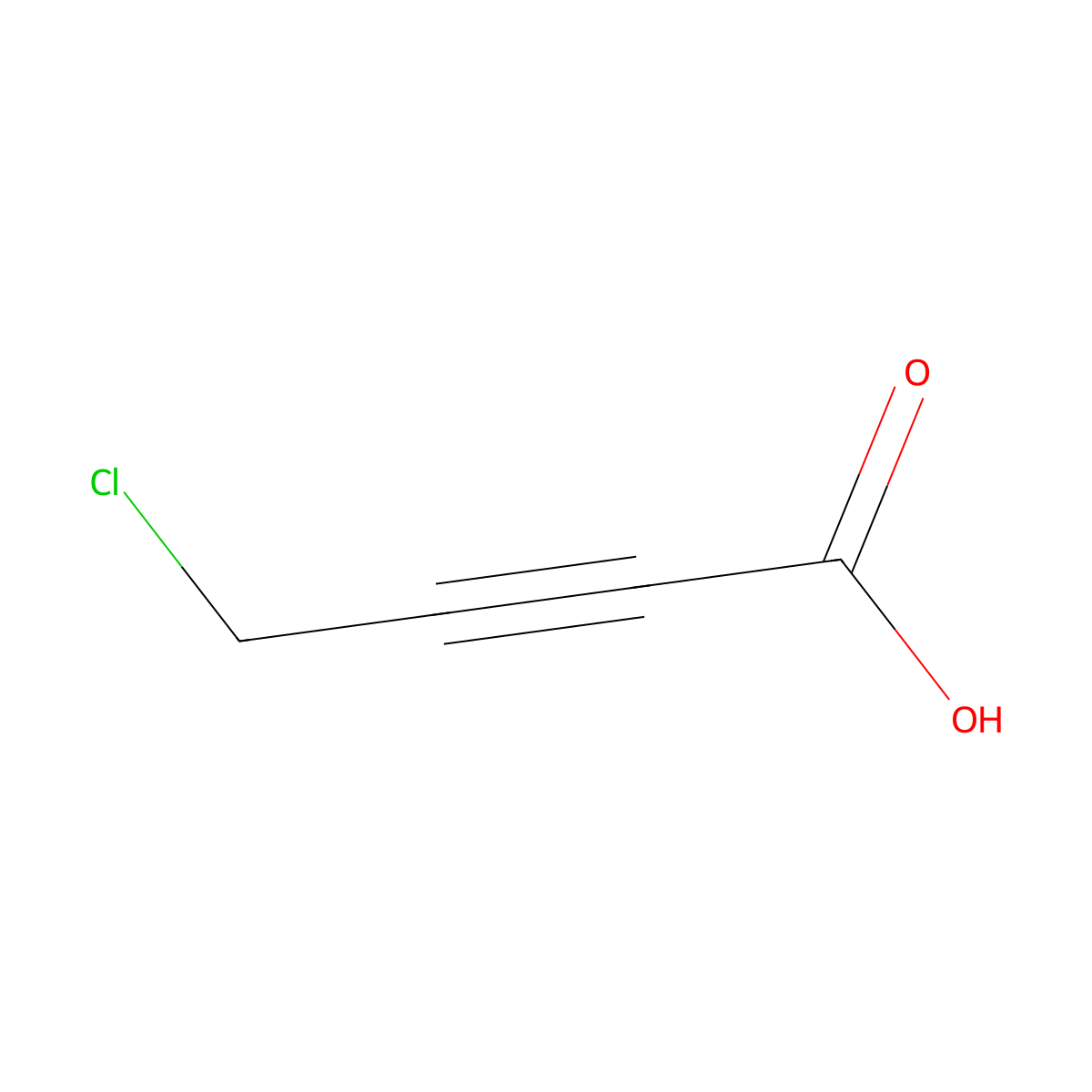 Chlorotetrolic acid molecular structure, CAS 13280-03-0