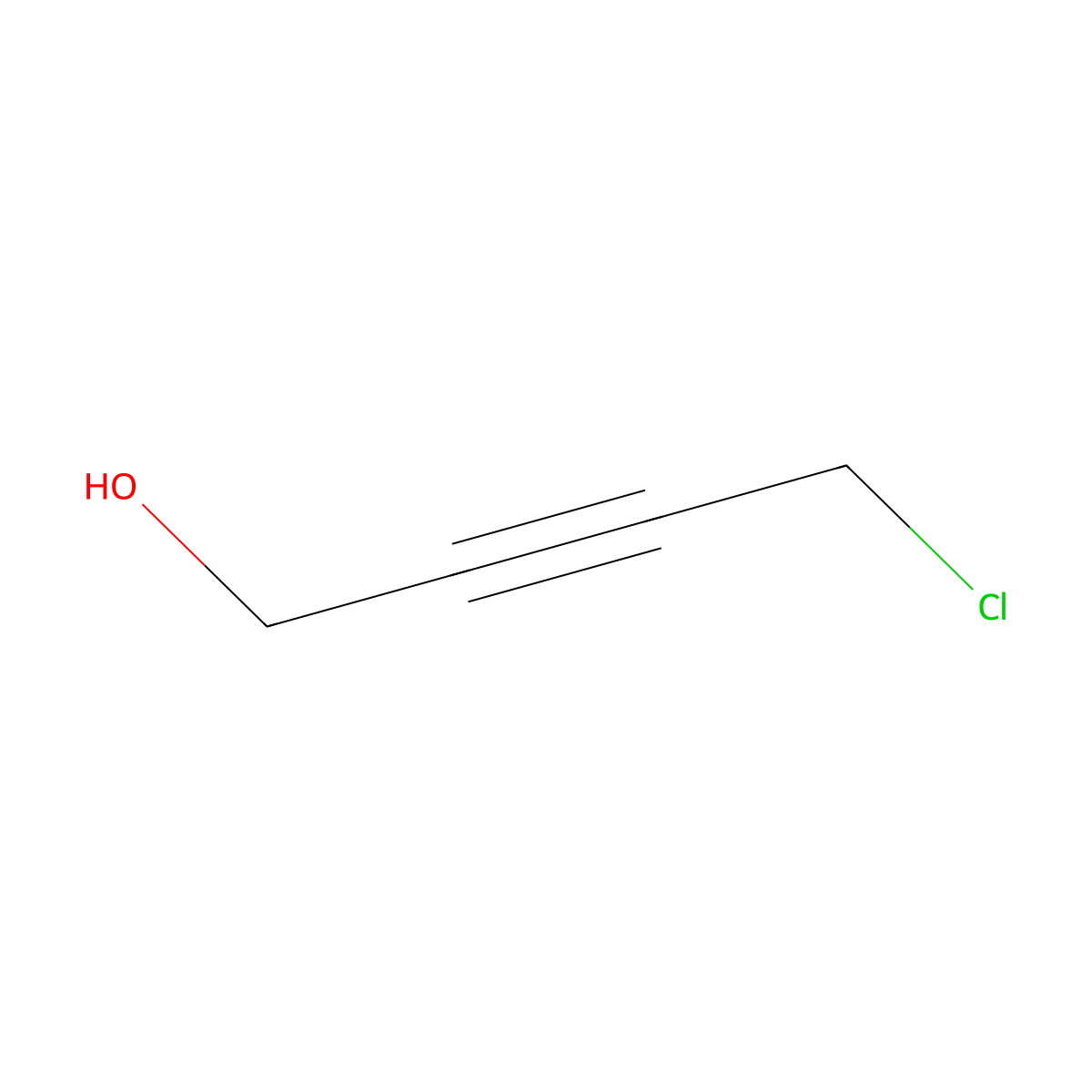 2-Butyn-1-ol, 4-chloro- molecular structure, CAS 13280-07-4