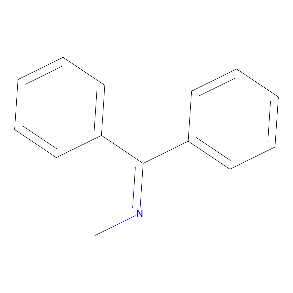 Benzhydrylidene methylamine molecular structure, CAS 13280-16-5