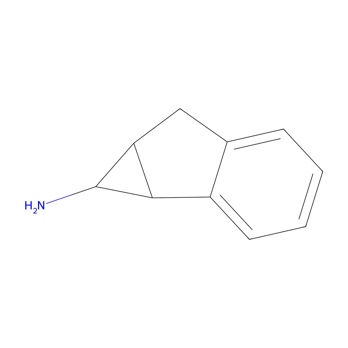 1H,1aH,6H,6aH-cyclopropa[a]inden-1-amine molecular structure, CAS 13280-42-7
