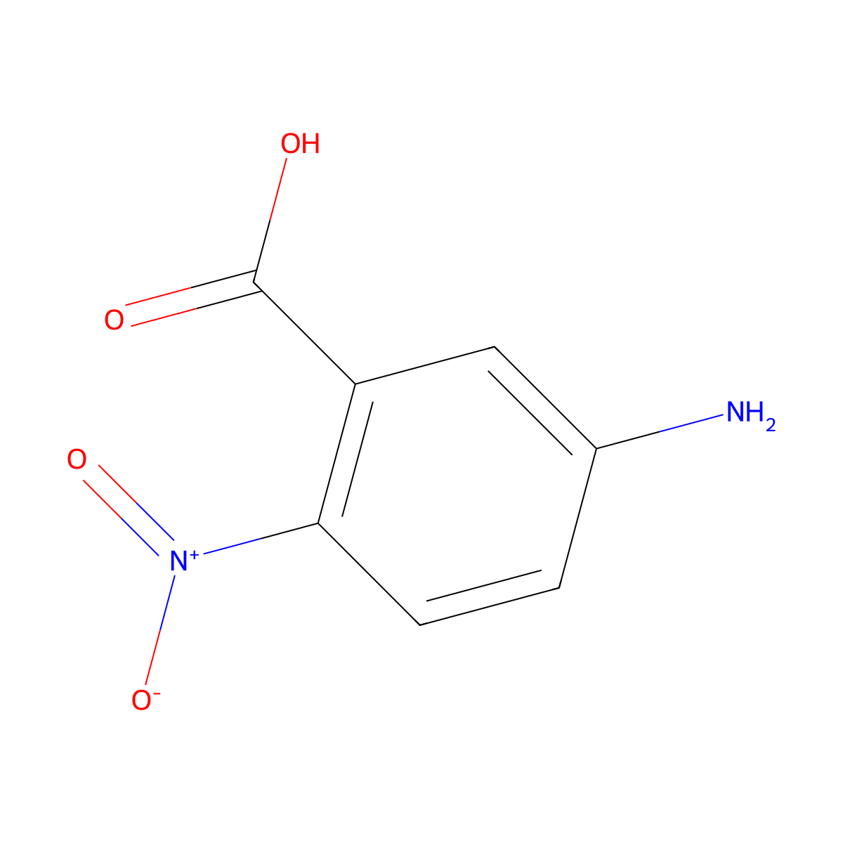 5-Amino-2-nitrobenzoic acid molecular structure, CAS 13280-60-9