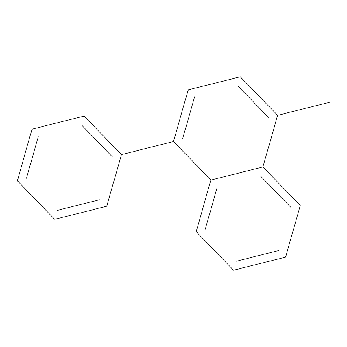 1-Methyl-4-phenylnaphthalene molecular structure, CAS 13280-69-8