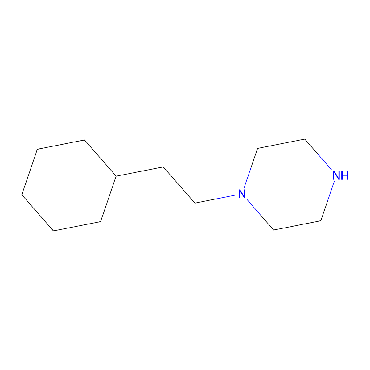 1-(2-Cyclohexylethyl)piperazine molecular structure, CAS 132800-12-5