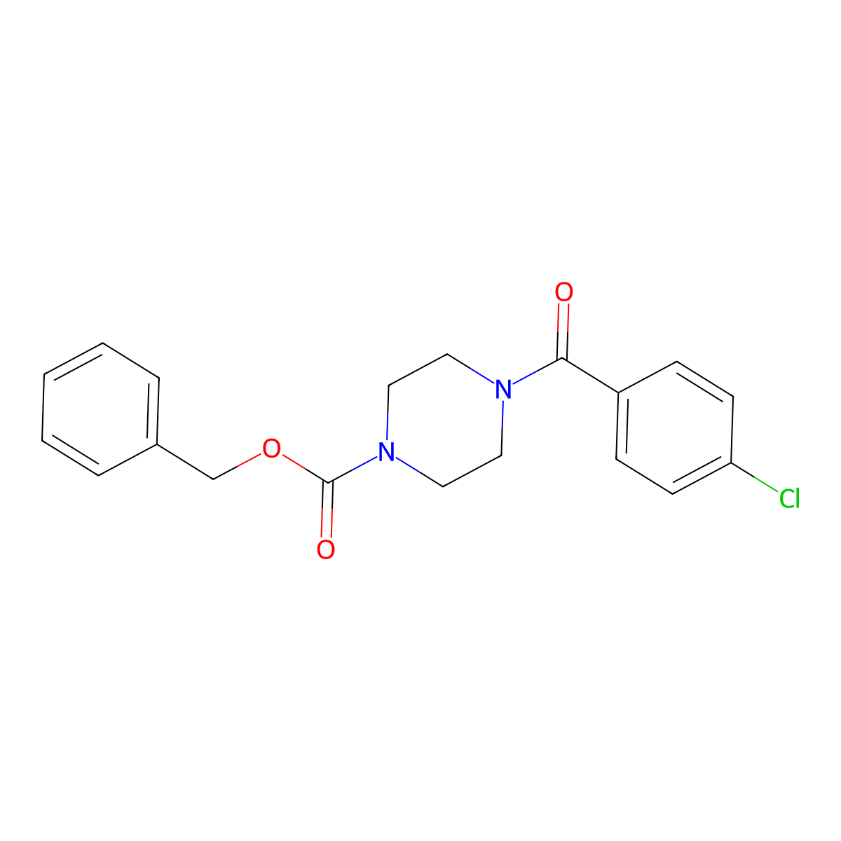 Benzyl 4-(4-chlorobenzoyl)piperazine-1-carboxylate molecular structure, CAS 1328018-11-6