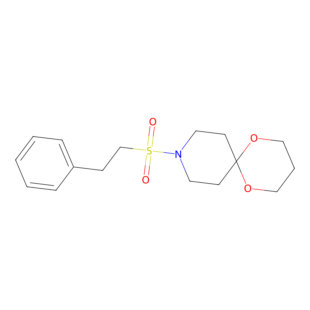 9-(Phenethylsulfonyl)-1,5-dioxa-9-azaspiro[5.5]undecane molecular structure, CAS 1328038-97-6