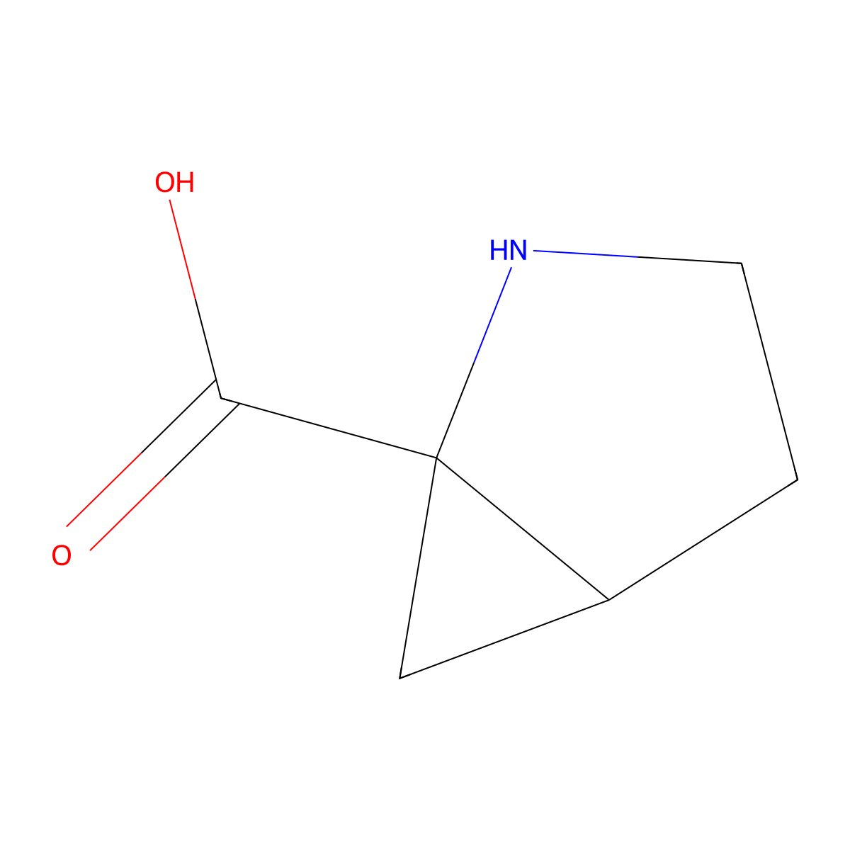 2-azabicyclo[3.1.0]hexane-1-carboxylic Acid molecular structure, CAS 132806-36-1