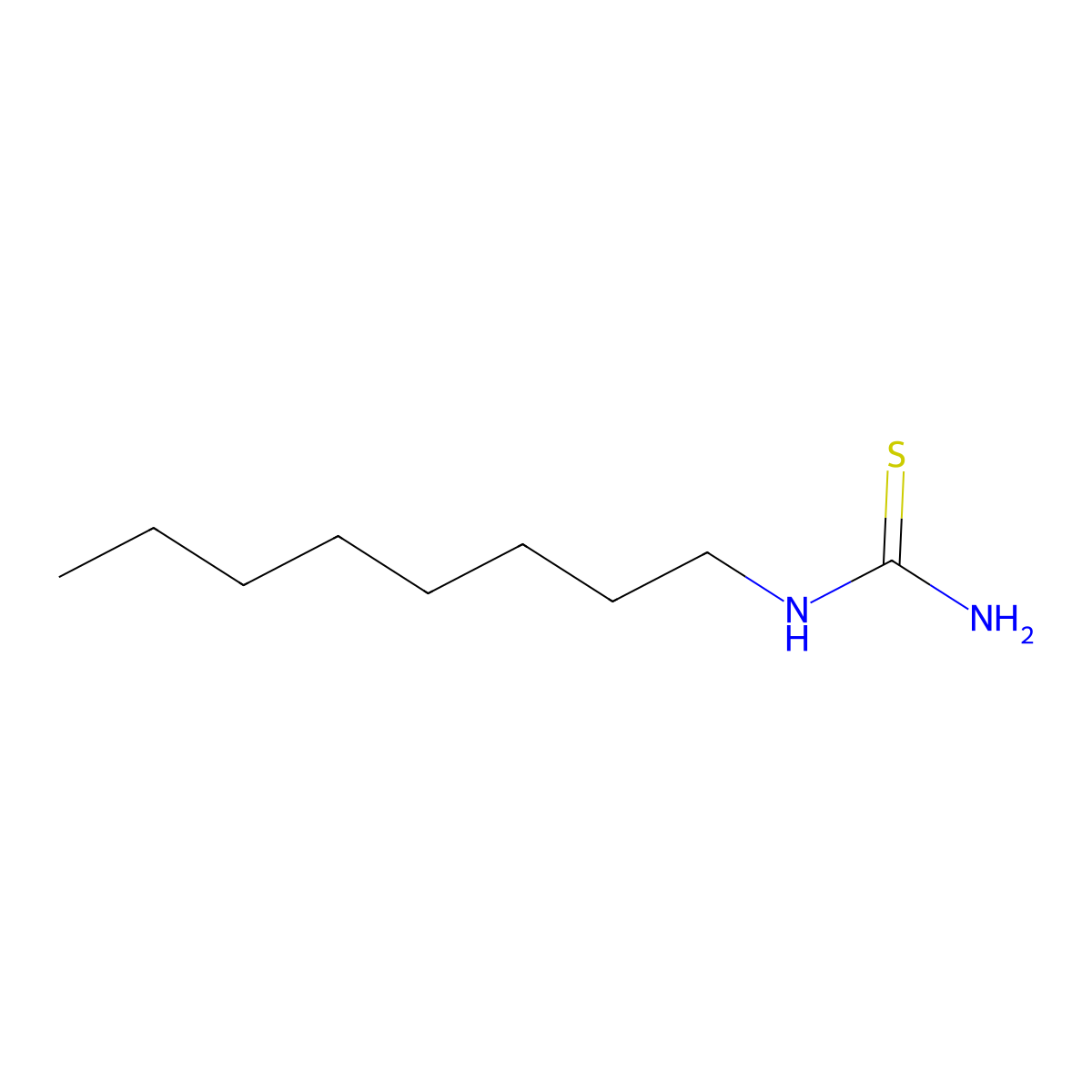 Octylthiourea molecular structure, CAS 13281-03-3
