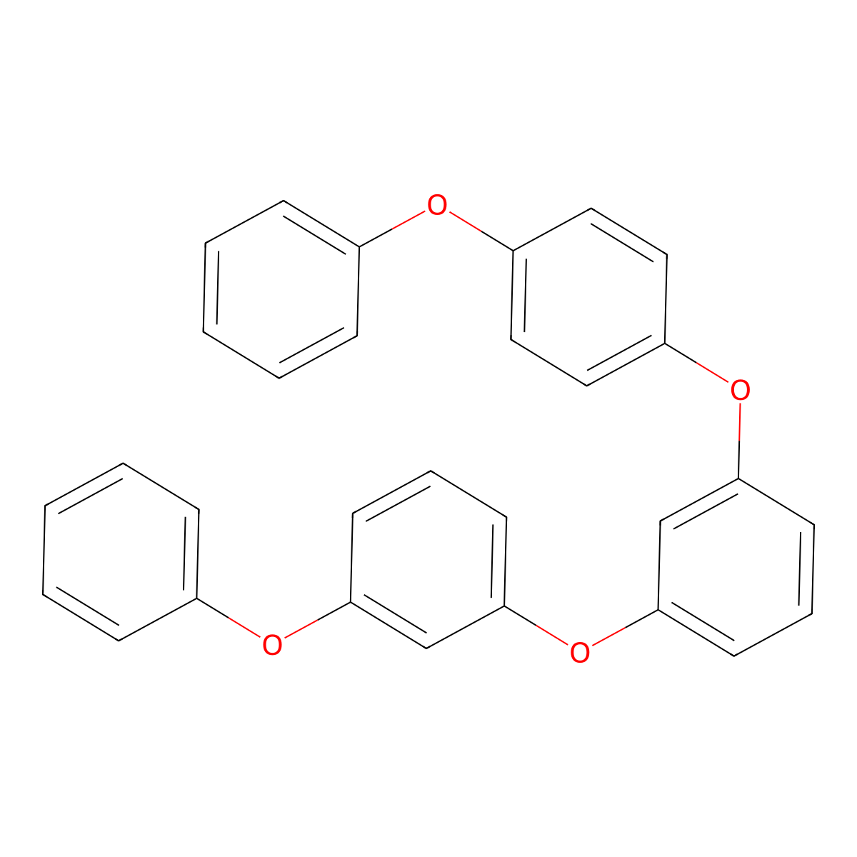 Benzene, 1-(3-phenoxyphenoxy)-3-(4-phenoxyphenoxy)- molecular structure, CAS 13281-14-6