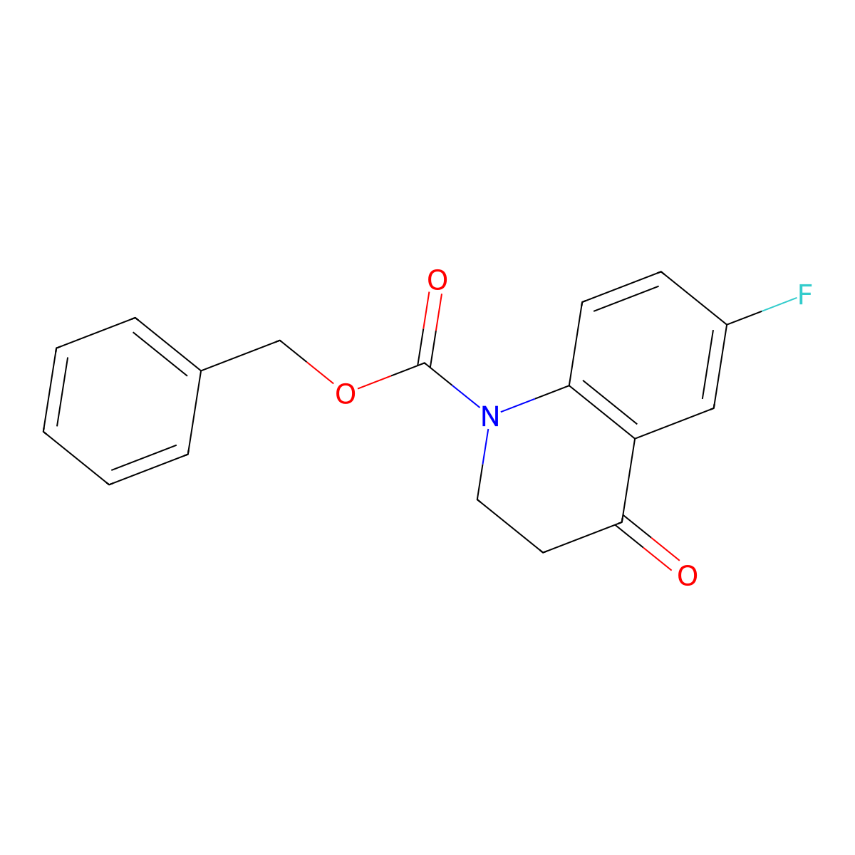 Benzyl 6-fluoro-4-oxo-1,2,3,4-tetrahydroquinoline-1-carboxylate molecular structure, CAS 1328125-76-3