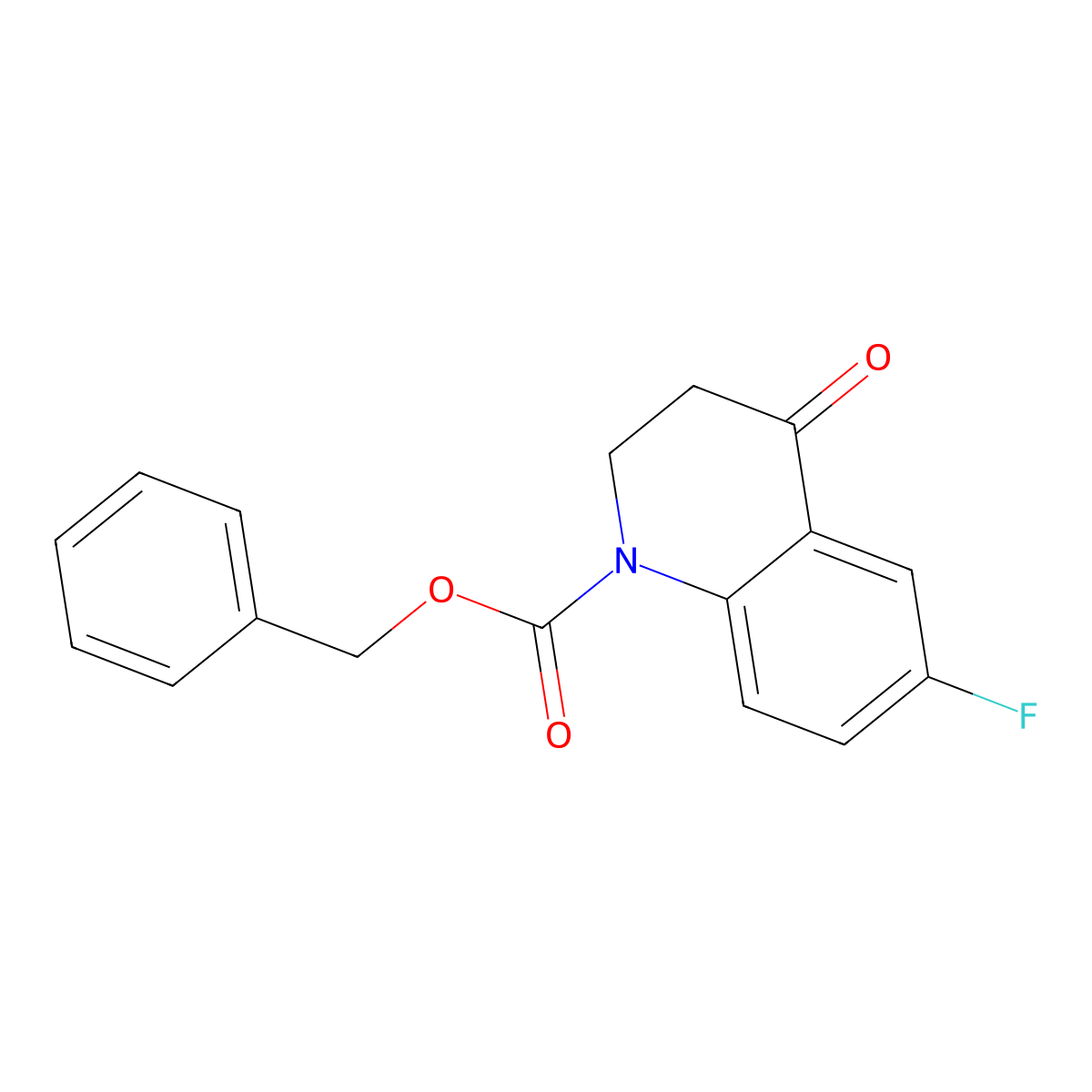 Benzyl 6-fluoro-4-oxo-1,2,3,4-tetrahydroquinoline-1-carboxylate molecular structure, CAS 1328125-76-3