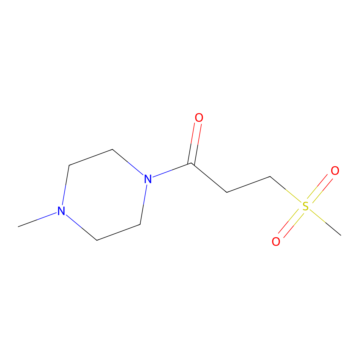 3-Methanesulfonyl-1-(4-methylpiperazin-1-yl)propan-1-one molecular structure, CAS 1328126-61-9