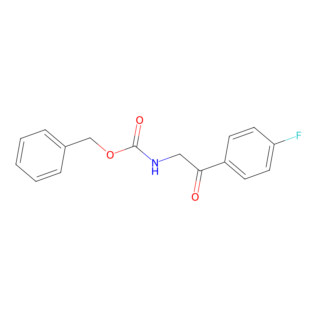 benzyl N-[2-(4-fluorophenyl)-2-oxoethyl]carbamate molecular structure, CAS 1328129-18-5