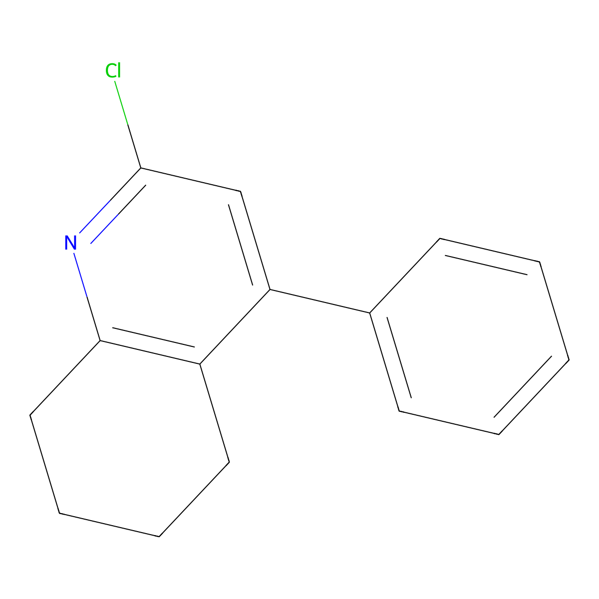 2-Chloro-4-phenyl-5,6,7,8-tetrahydroquinoline molecular structure, CAS 132813-02-6