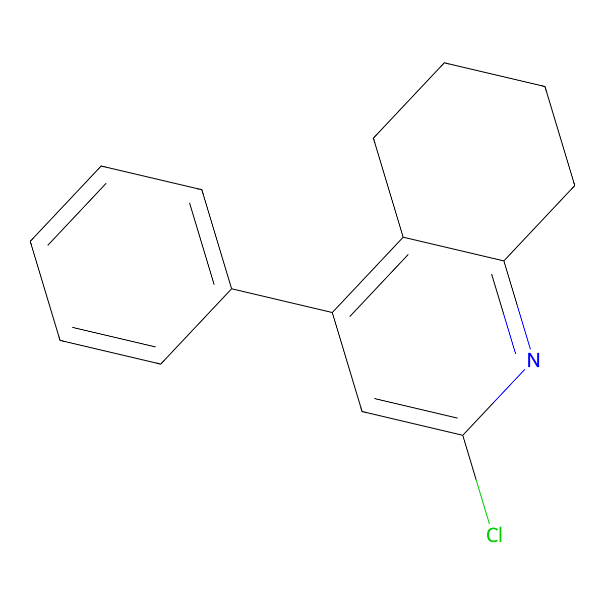 2-Chloro-4-phenyl-5,6,7,8-tetrahydroquinoline molecular structure, CAS 132813-02-6