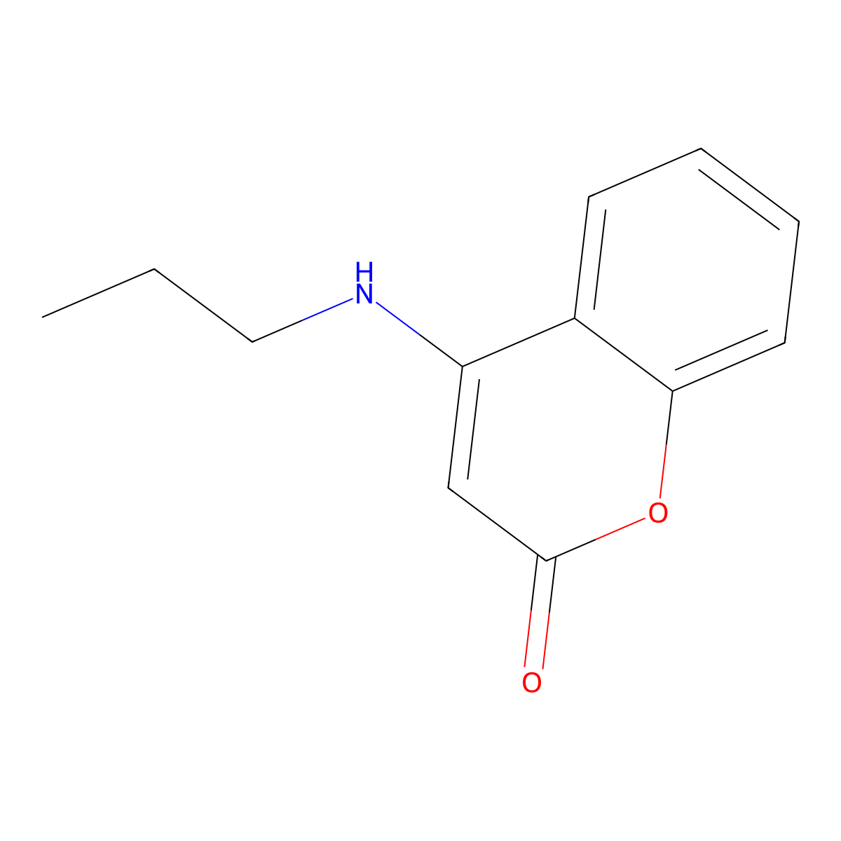 4-(Propylamino)chromen-2-one molecular structure, CAS 132815-42-0
