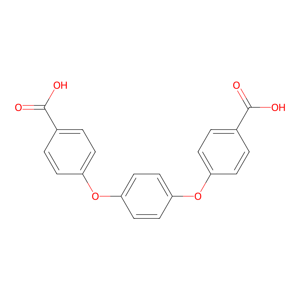 1,4-Bis(4-carboxyphenoxy)benzene molecular structure, CAS 13282-09-2